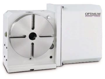 Optimum Negyedik tengely komplett set - Forgó osztóasztal, hárompofás tokmány Ø 120 mm és szegnyereg